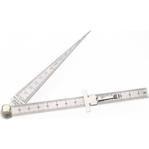 NICEYARD 1-150mm Wedge Taper Ruler Stainless Steel Feeler Gauges Bore Measurement For Drill Hole Measuring Tool
