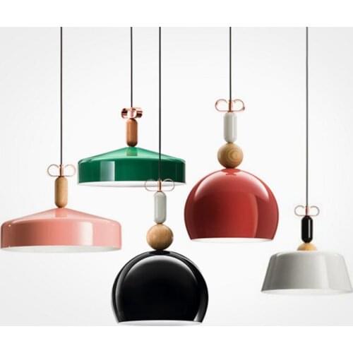 Nordic simplicity LED E27 Pendant light Modern Hanging Lights Home Light Iron and wood decoration Pendant lamp
