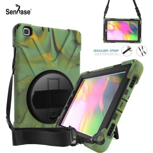 Shockproof Kids Safe PC Silicon Hybrid Stand Tablet Cover For Samsung Galaxy Tab A 8.0 2019 SM-T290 SM-T295 Shoulder Strap Case