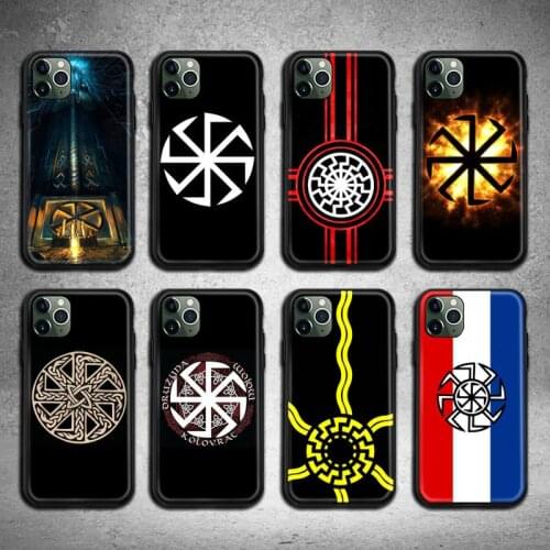 Slavic symbol Kolovrat Phone Case for iphone 12 pro max mini 11 pro XS MAX 8 7 6 6S Plus X 5S SE 2020 XR case