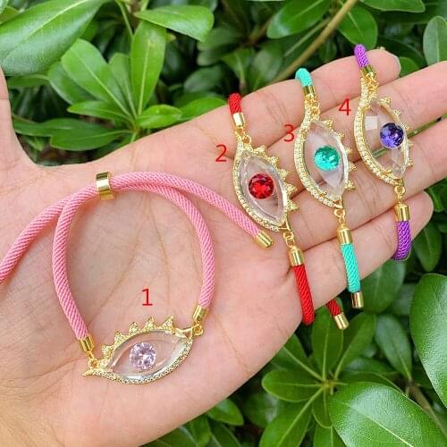 Handmade Glass Evil Eye Newborn Bracelet For Fashion Young Girl Gift