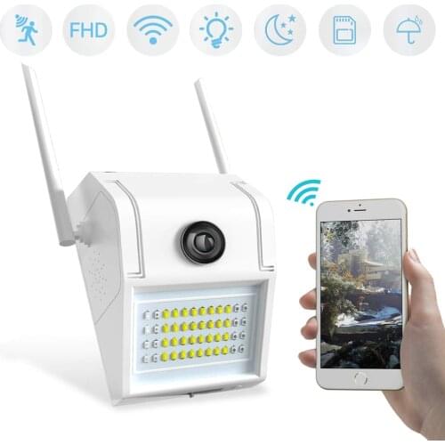 1080P HD Wall Lamp Outdoor IP Camera Waterproof Audio WiFi IR Night Vision Human Body Smart Induction Garden Wireless Camera SD