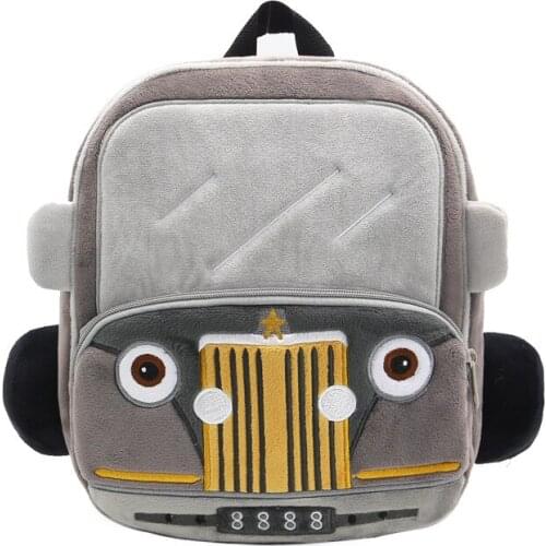 3D Cartoon Vintage Car School Bags for Boys Girls A4 Book Size Kids Backpacks for 2-6 Years Old Toddler Children Bag Pouch