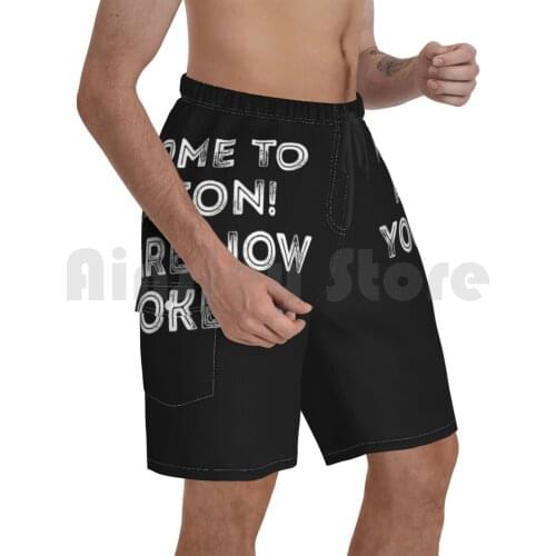 Funny Pilot Joke Welcome To Aviation Beach Shorts Men Beach Pants Swim Trunks Aerospace Airplane Lover Aviation Funny