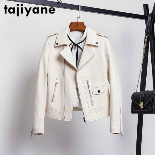 Tajiyane 2020 Autumn Genuine Leather Jacket Women Coats Sheepskin Coat Short Motocycle Woman Jacket Mujeres Abrigos7707W WPY750