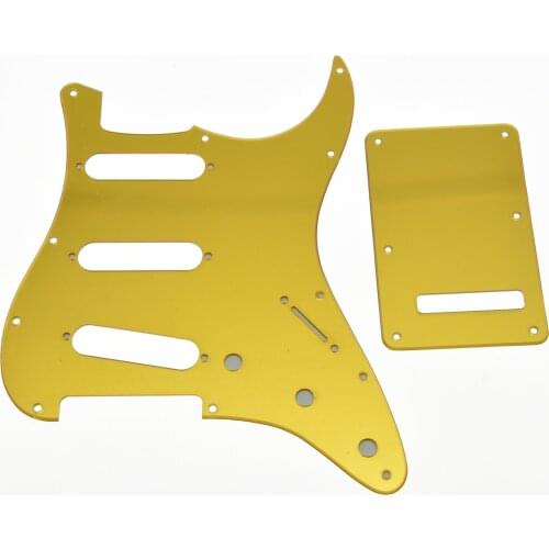 KAISH Gold Mirror SSS ST Style Guitar Pickguard Back Plate Screws fits USA ST