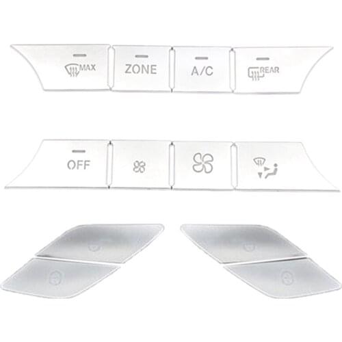 1set Door Switch Unlock Buttons Sequins for Mercedes Benz W205 W213 X253 2015-2019 & 8PCS AC Dash Buttons Cover