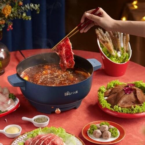 1360W Electric Hot Pot Cookware 5L Kitchen Indoor Smokeless Pots Non Stick Induction Cookers 220V Bear/DHG-C50H2