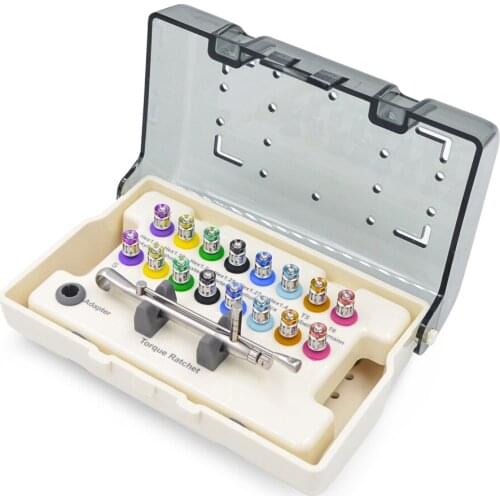 16Pcs/set Dental Restoration Tools dental implant restoration tool kit Dental universal implant torque screwdriver wrench