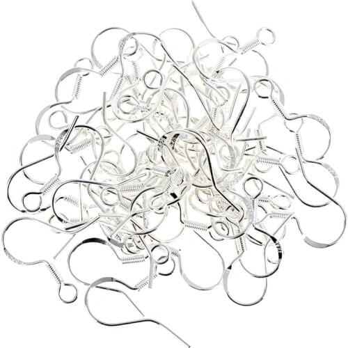 50PCS/set DIY Earring Findings Earrings Clasps Hooks Fittings Jewelry Making Accessories Iron Hook Earwire Jewelry