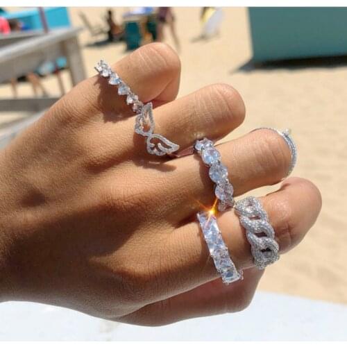 50 Styles Luxury Diamond cz Promise Ring 925 sterling silver Engagement Wedding band rings for women men Gemstones Party Jewelry