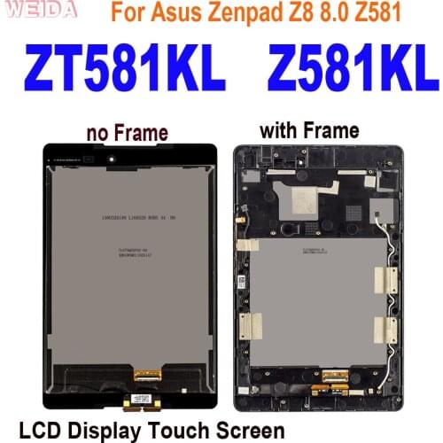 AAA+ 8" LCD For Asus Zenpad Z8 8.0 ZT581KL LCD Display Touch Screen Digitizer Assembly Frame P008 for Asus Z581 Z581KL LCD