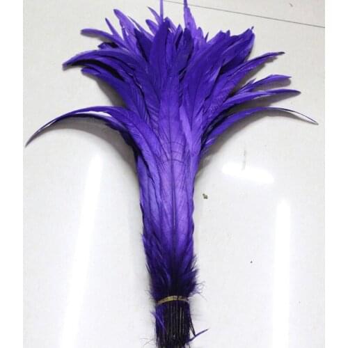 Free Shipping 100pcs purple Rooster Tail feather 12-14inches 30-35cm Dyed conque/cock tail Feathers