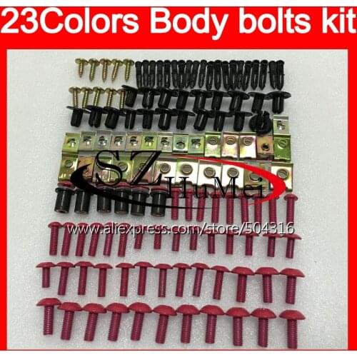 Fairing bolts full screw kit For KAWASAKI NINJA ZX9R 00 01 02 03 ZX-9R 9 R ZX 9R 2000 2001 2002 2003 Windscreen bolt screws Nuts
