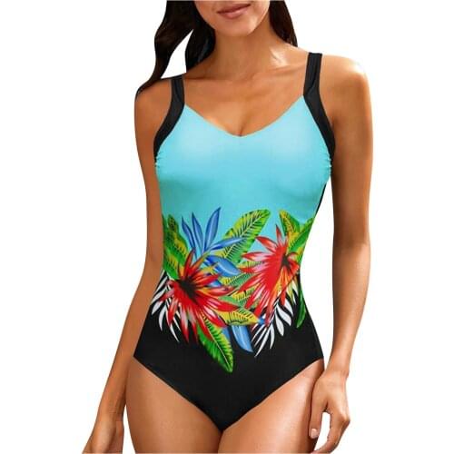 One-Piece Women Swimsuit Summer Bikinis Floral Push Up Tankini Female Sexy Beachwear Swimwear Maillot De Bain Femme Kупальник