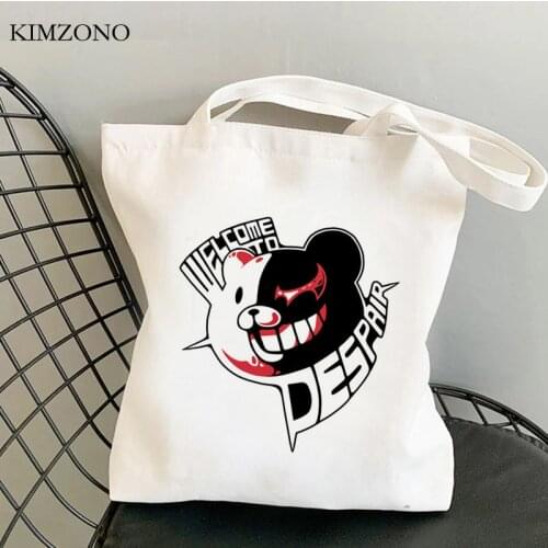 Danganronpa shopping bag bolsa shopper recycle bag tote reusable cotton bag ecobag sacola cloth foldable custom