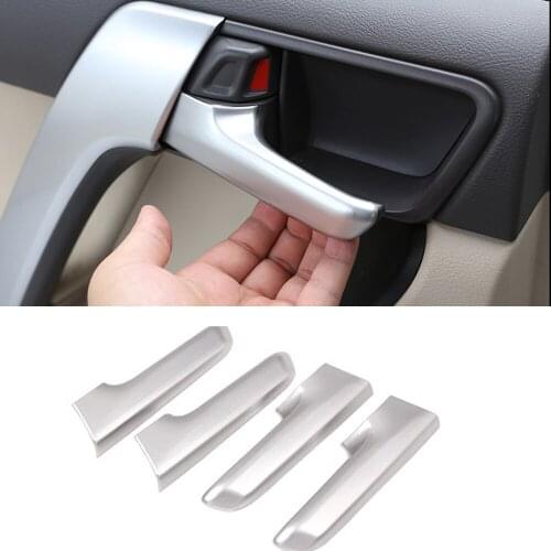 Car interior door handle decoration sequins sticker For Toyota Land Cruiser Prado FJ150 150 2010-2018 Accessories car styling
