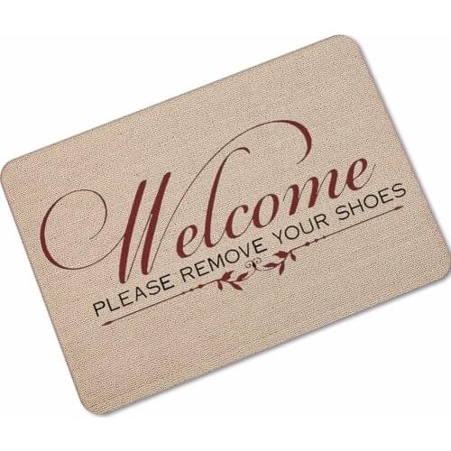 Welcome Please Remove Your Shoes Floor Home Pad Room Rubber Mat Indoor Bathroom Kitchen Anti-slip Doormat For Entrance Tapete