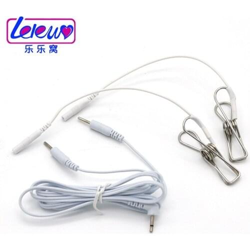 Electro Shock Accessories Sex Toys Nipple Clamps Breast Clitoris Labia Massager Electric Shock Nipple Clip Sex Toys