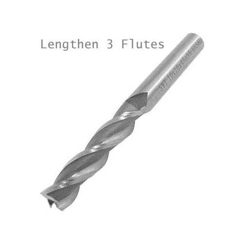 OZE19921102 Lengthen 3 Flutes 3/4/5/6/8/10/12/14/16/18/20mm Cutting Diameter HSS AL End Mill Milling Cutter