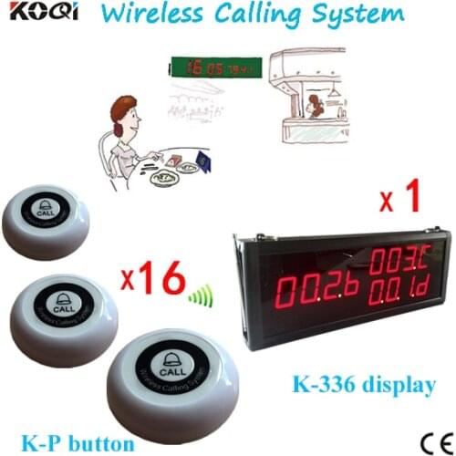 Guest Paging System K-336+K-P For Restaurant Service with 1-key Call Button and Biggest Display DHL shipping free