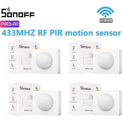 SONOFF PIR3-RF 433MHz EWelink RF PIR Motion Sensor Dual-mode Switching Security Alarm Notification Work With SONOFF RF Bridge