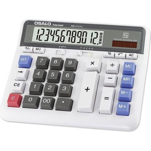 Calculator Bank Finance Desktop Environmental Protection Abs Solar Dual Power 12-bit Display 2135 Pro Flip Subpoena Calculator