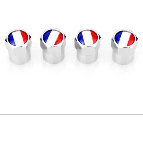 4 X France Flag Logo Car Wheel Valve Caps for Peugeot 405 3008 4008 208 308 306 107 Citroen C5 C4 Picasso Xsara Berlingo Elysee