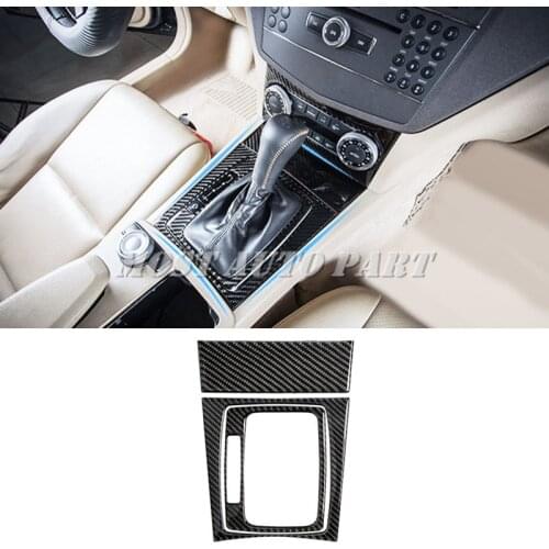 Carbon Fiber Console Gear Box Cover For Benz E Class Coupe W207 C207 2009-2012 Car accesories interior Car decoration