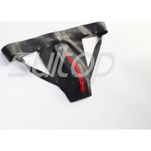 Suitop latex rubber fetish jockstrap latex Exotic briefs for mens