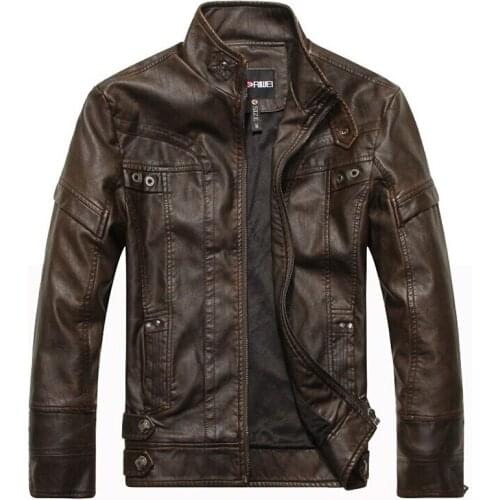 Leather Jacket Men Fashion Street Motorcycle Biker PU Leather Jackets deri mont erkek Fleece Coats chaqueta cuero hombre Clothes