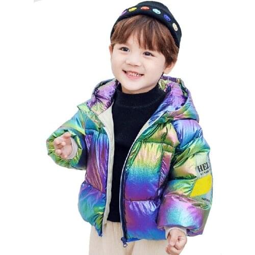 Kids winter jacket for girls boys children warm hooded outerwear coat toddler warm Down jacket for age 2-6 years old