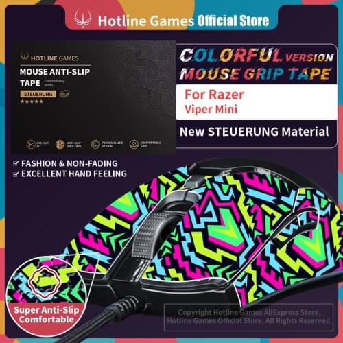Hotline Games Mouse Grip Tape for Razer Viper Mini Gaming Mouse Anti-slip Tape [Color-Aurora]