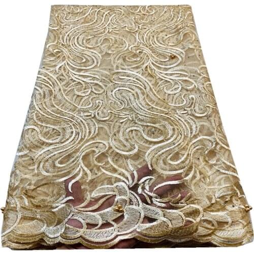 Best selling 2.5 yard Orange lace High quality french lace with stones or African lace fabric nigerian lace PL-70