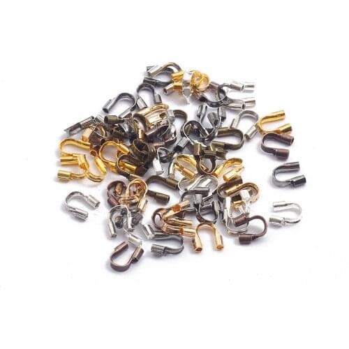 100pcs/bag 4x4mm Iron Plating U-shaped Tail Buckle Jewelry Making Metal Parts for DIY Bracelet /Necklace Making Accessories