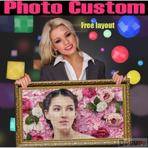 Dpsupr Photo Custom Diamond Painting kit Cross Stitch 5D DIY Picture of Rhinestone Diamond Embroidery Mosaic 3D Decor Gift