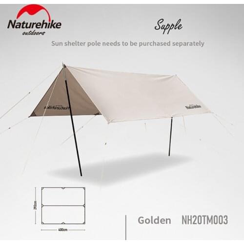 Naturehike Supple Outdoor Rectangle Sun Shelter 40*29.2m Cotton Thickened Sunscreen Awning Camping Picnic Party Large Area