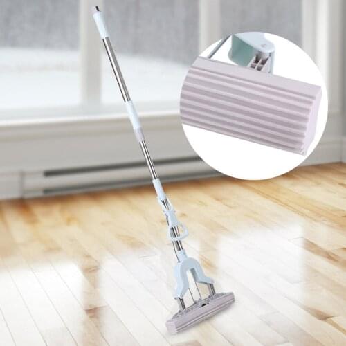 Newest Stainless Steel Telescopic Handle Absorbent Sponge Mop Home Floor Cleaning Tool