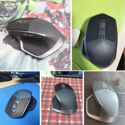 Fully-Wrap Mouse Skin Anti-slip Tape Mouse Skates Side Stickers for logitech MX Master 2S Mouse Black W3JD