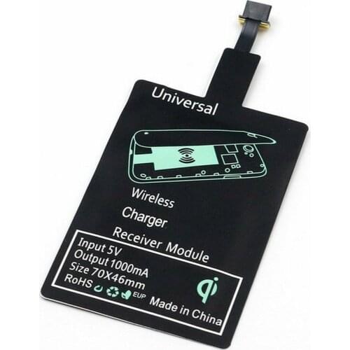 Qi Wireless Charger Receiver Universal Charging Adapter Support LED Micro USB Type C For iPhone 5 6 7 Android Induction Receiver