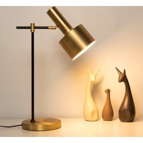 LED Aluminum Alloy Desk Lamp Touch Dimming Rechargeable Metal Table Lamps For Bar Living Room Reading Book Light