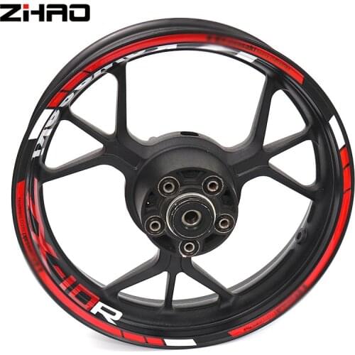 For Kawasaki ZX10R ZX-10R Motorcycle Reflective Wheel Rim Stripe Decal Sticker Front Rear Decal Full Set