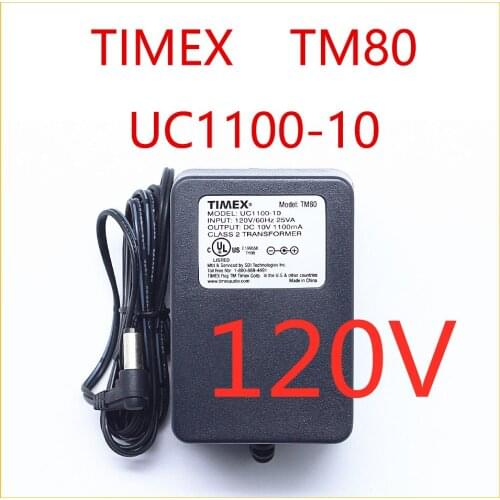 TM80 UC1100-10 120V Adapters Accessories Parts AC/DC Adapters For TIMEX TM80 UC1100-10 120V 25VA DC 10V 1100mA