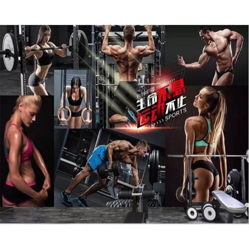 Beibehang Vinyl wall Custom Modern Wallpapers Fashion Gym Sexy Beauty Boxing Background Mural Wallpapers Paper Peint Mural 3d