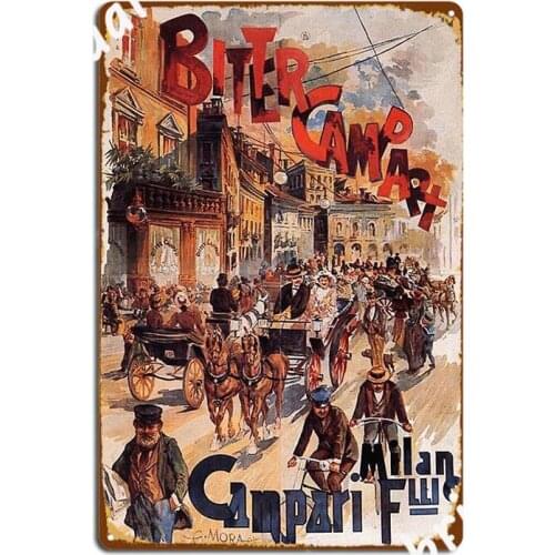 Vintage Campari Metal Sign Cinema Garage Living Room Plaques Custom Tin Sign Poster