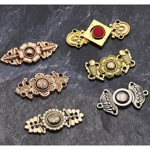 Metal combined buckle costume cheongsam collar button accessories retro buckle ancient wind buckle buckle buckle metal buckle