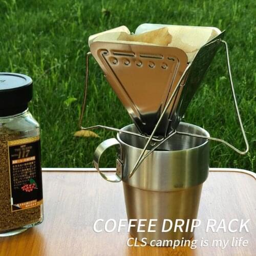 1 Pieces Camping Fodable Portable Coffee Drip Stand Coffee Strainer Reusable Coffee Filter Outdoor/Indoor Supplies