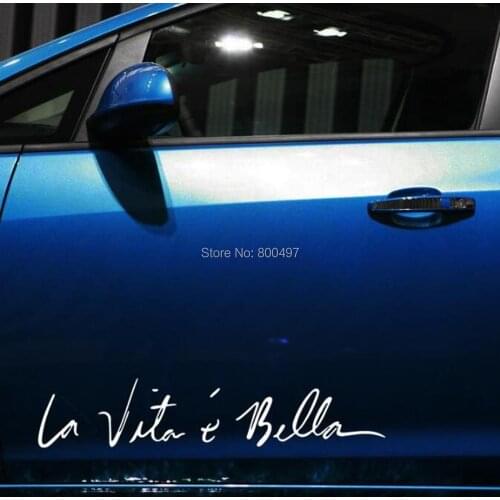 10 x Funny Sticker Life Is So Beautiful La Vie Est Si Belle Car Sticker Auto Decal Accessories for Tesla Bentley Jaguar Volvo