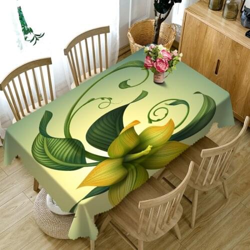 3D Tablecloth Tropical Rainforest Singular Flower Dustproof Tablecloth Wedding Banquet Decoration Tablecloth Home Textile Suppli