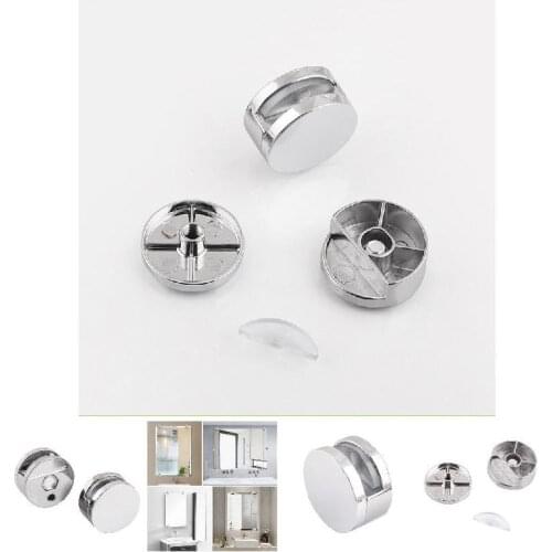 4Pcs Glass Clamp Bathroom Mirror Clips Zinc Alloy Glass Clip Shelf Support Brackets Holder B88